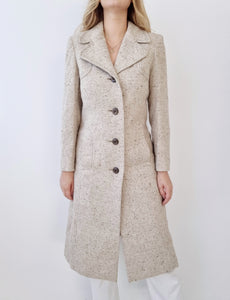 Vintage Beige Speckled Coat