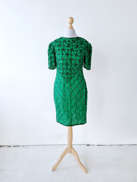 Vintage Silk Sequin Mini Dress SPECIAL PRICE