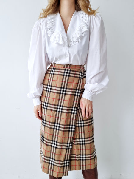 Vintage Handmade Nova Check Midi Skirt