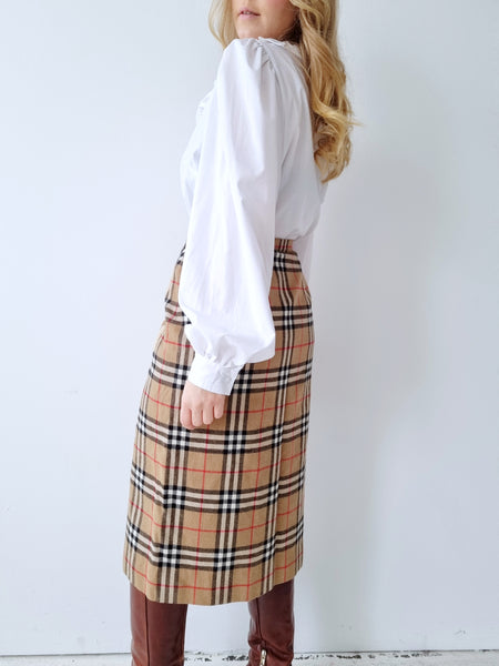 Vintage Handmade Nova Check Midi Skirt