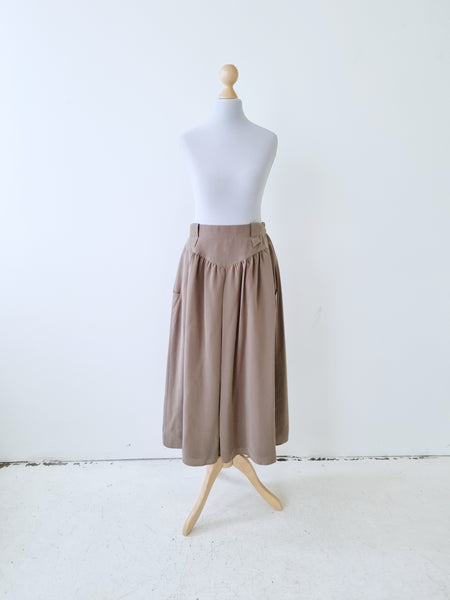 Vintage Taupe A Line Skirt