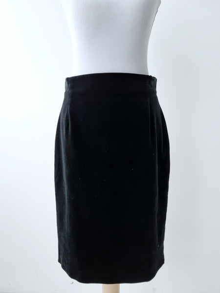 Vintage High Waist Velvet Skirt