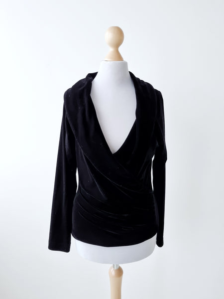 Vintage Black Velvet Shirt
