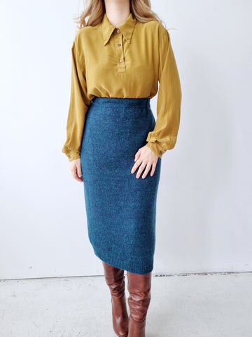 Vintage Wool Blend Skirt