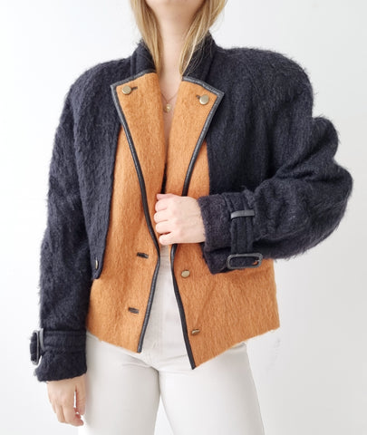 Vintage Peach Mohair Wool Jacket