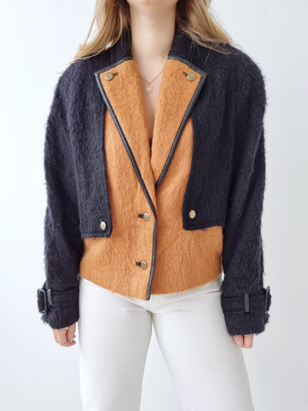 Vintage Peach Mohair Wool Jacket
