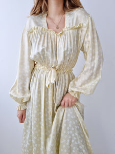 Vintage Handmade Maxi Satin Dress