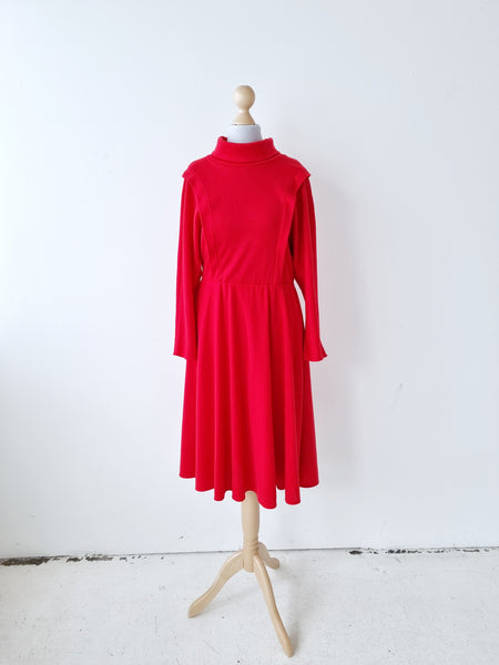 Vintage Red Soft Dress
