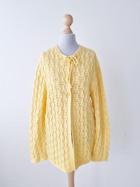 Vintage Handmade Pastel Knit Cardigan