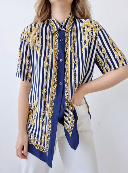 Vintage Sailor Silk Shirt