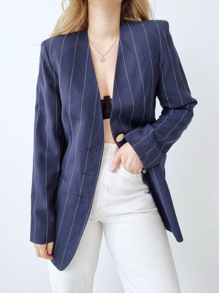 Vintage 90s Mother of Pearl Button Blazer