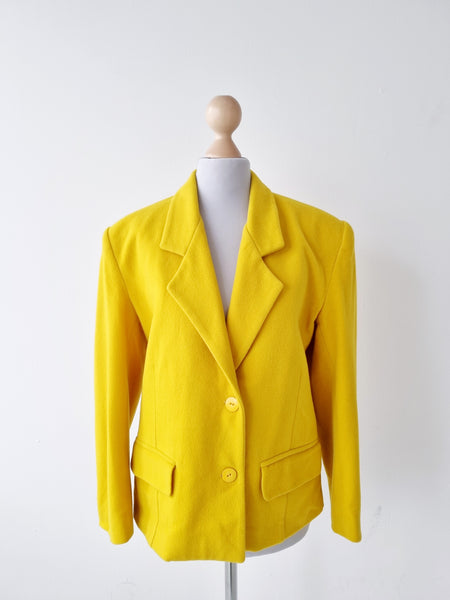 Vintage Handmade Soft Yellow Blazer