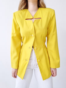 Vintage Vibrant Yellow Blazer