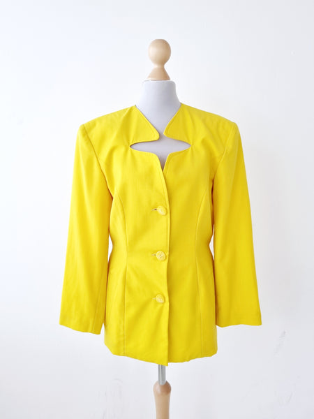 Vintage Vibrant Yellow Blazer