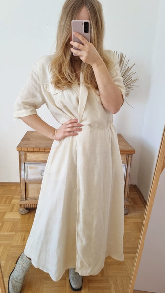 Vintage Aigner Maxi Linen Dress