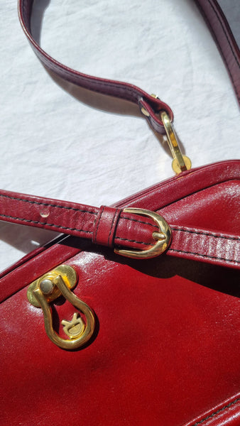 Vintage Red Wine Leather Bag