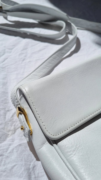 Vintage White Soft Leather Bag