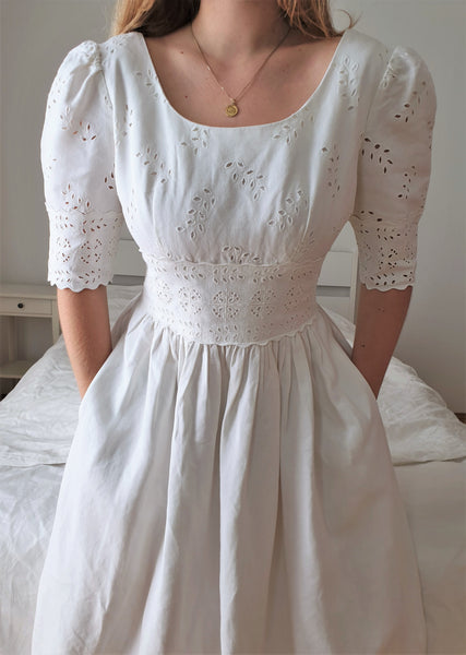  All White Linen Dress